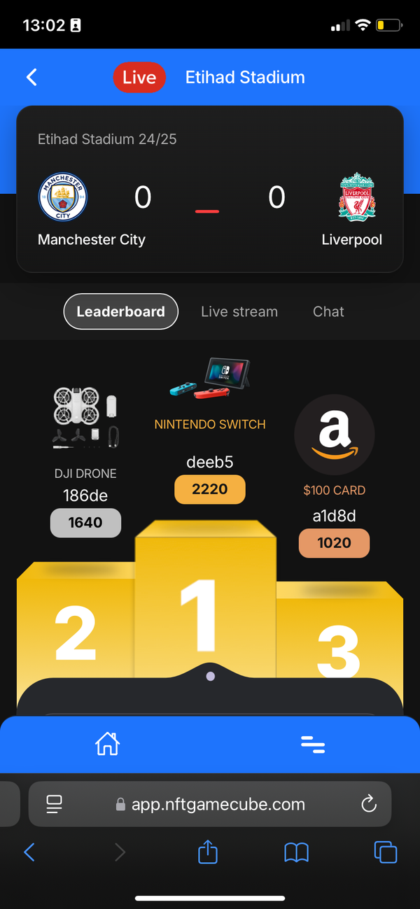 Fan Game Cube mobile app interface showing transform fan engagement & revenue